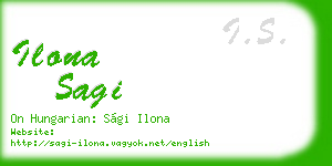 ilona sagi business card